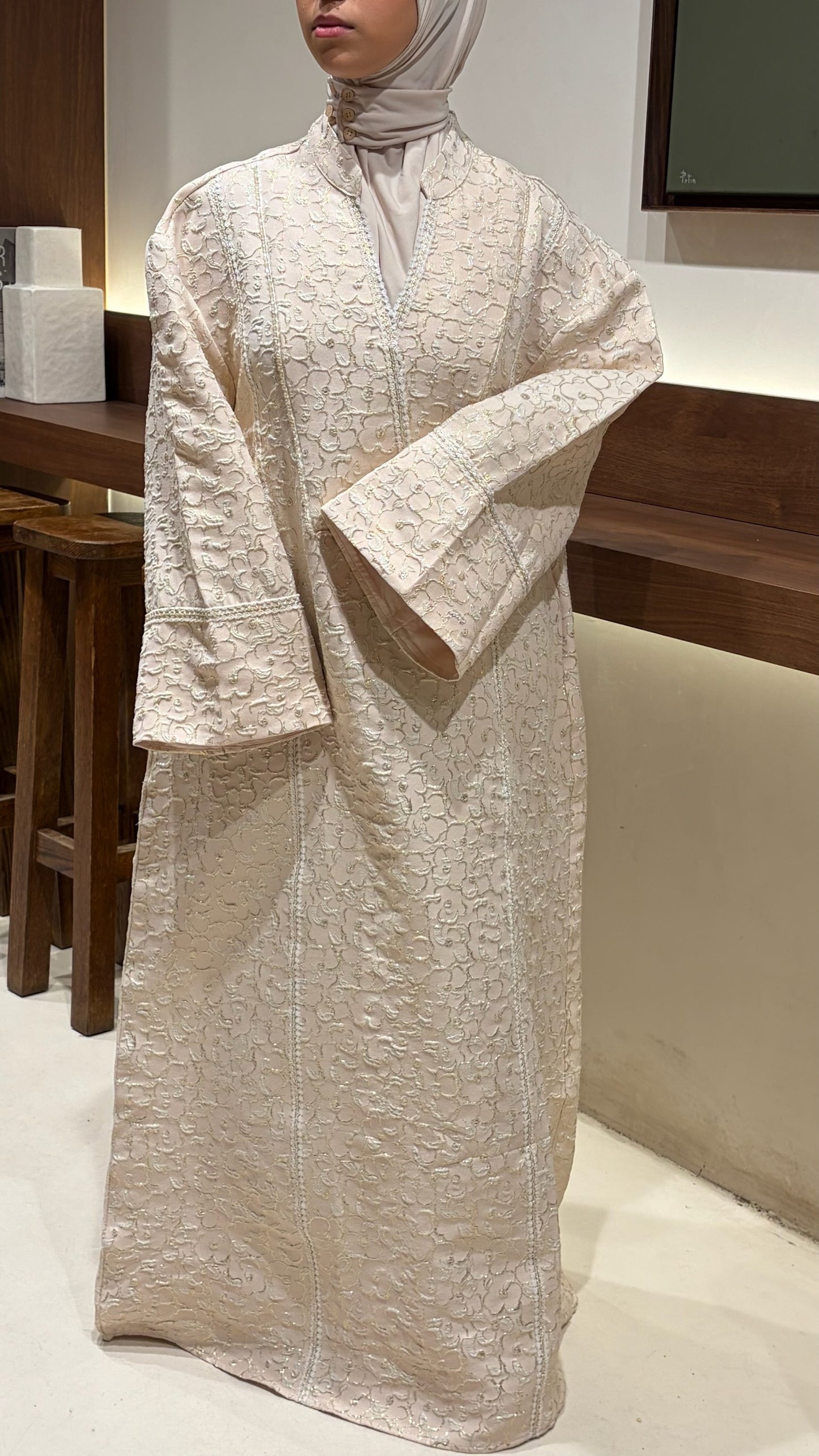 Robe Brocart florale - robe longue modeste