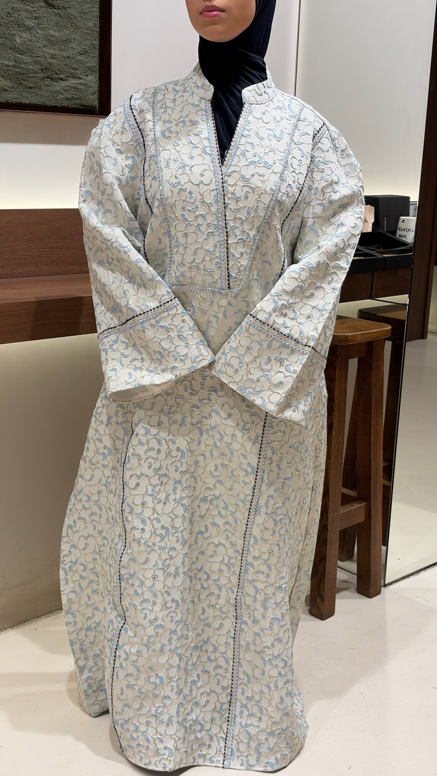 Robe Brocart florale - robe longue modeste